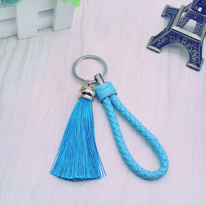 Neuer Quasten-Schlüsselanhänger für Damen, Quasten-Schlüsselanhänger für Tasche und Auto - Fransen- und PU-Gewebe-Schlüsselanhänger, Quasten-Accessoire, Schmuck Großhandel – Detail 6