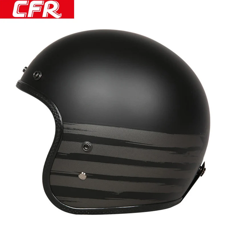 CFR retro fiberglass Jet helmet 3/4 open face motorbike helmet locomotive half-covered Moto Casco ECE approved