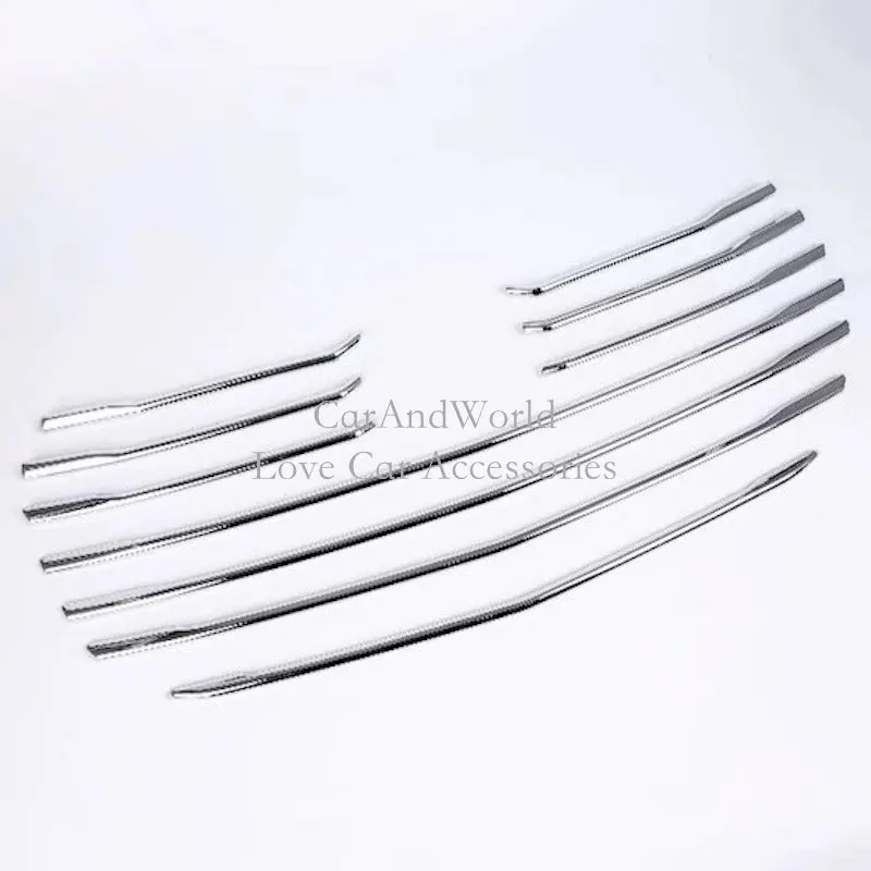 

For Mazda CX-3 CX3 2017 2018 Front Air Grill Cover Big Grille Trims Strips Garnish Bumper Protector ABS Chrome Car Accessories