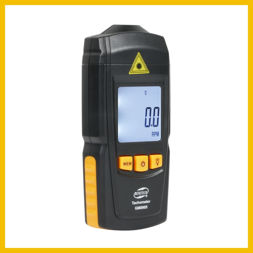 Digital Laser Photo Tachometer Non Contact LCD Tach RPM Meter Rotate Speed Detector Wide Measuring GM8905-BENETECH