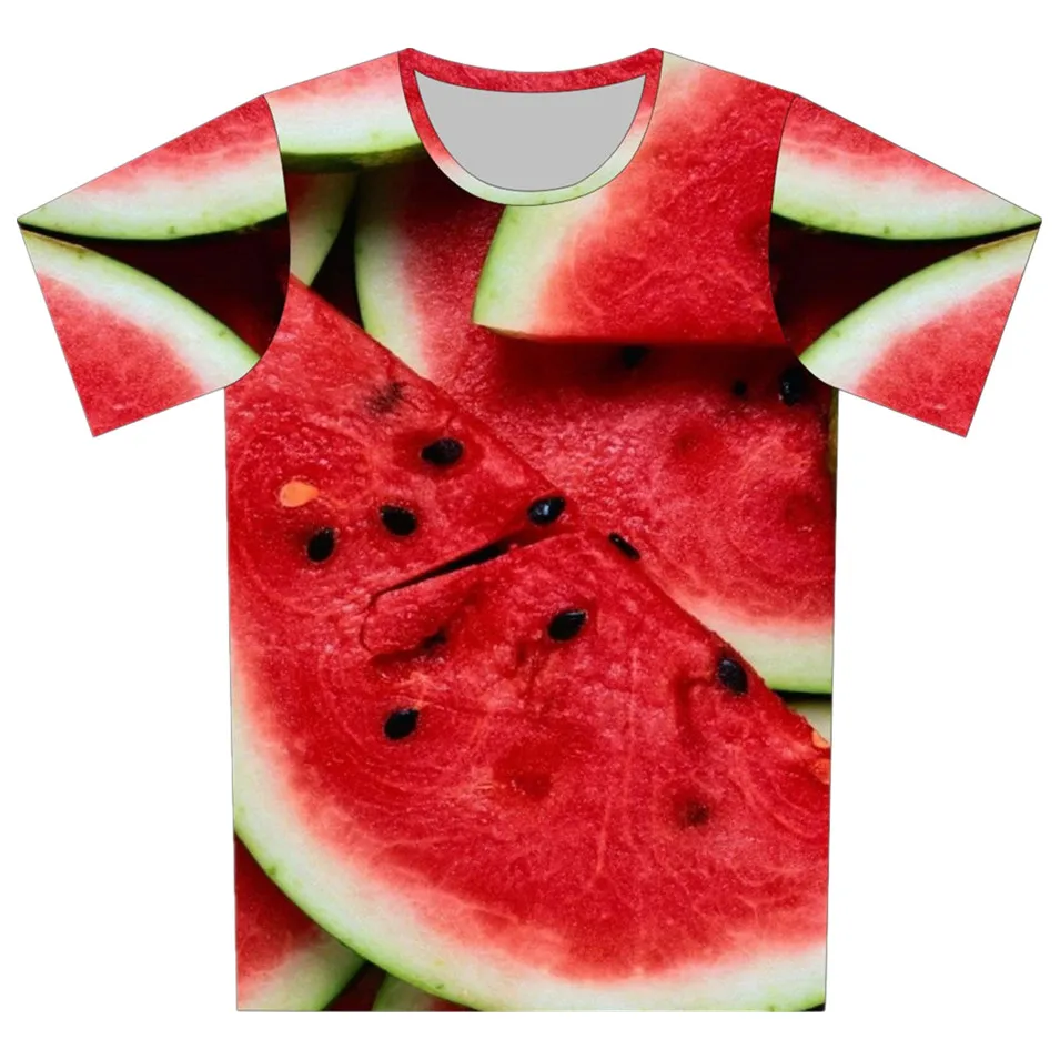 2022 Summer Children New Style 3D T-Shirt Creative Watermelon Galaxy Cartoon Pattern Print T Shirt Boy Girl Cool Clothes Tees