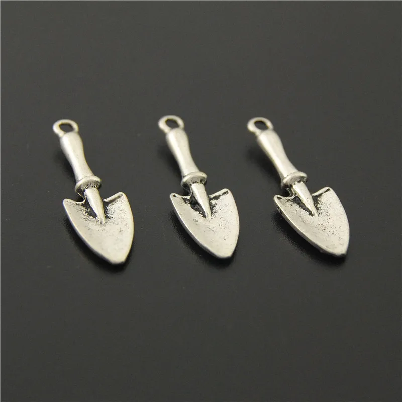 40pcs d Silver Color Trowel Shovel Charms Gardening Tools Pendants DIY Metal Jewelry Making A2212