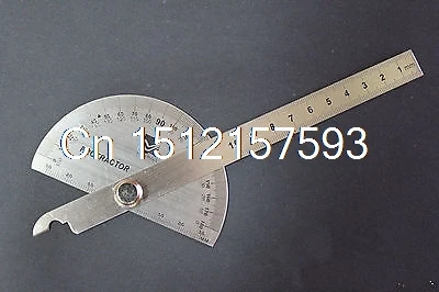 Round Head Rotary Protractor, Stainless Steel & Laser engraving Angle Ruler