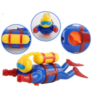 

Children's toys chain on divers paddle spring swimming bath toy action figures