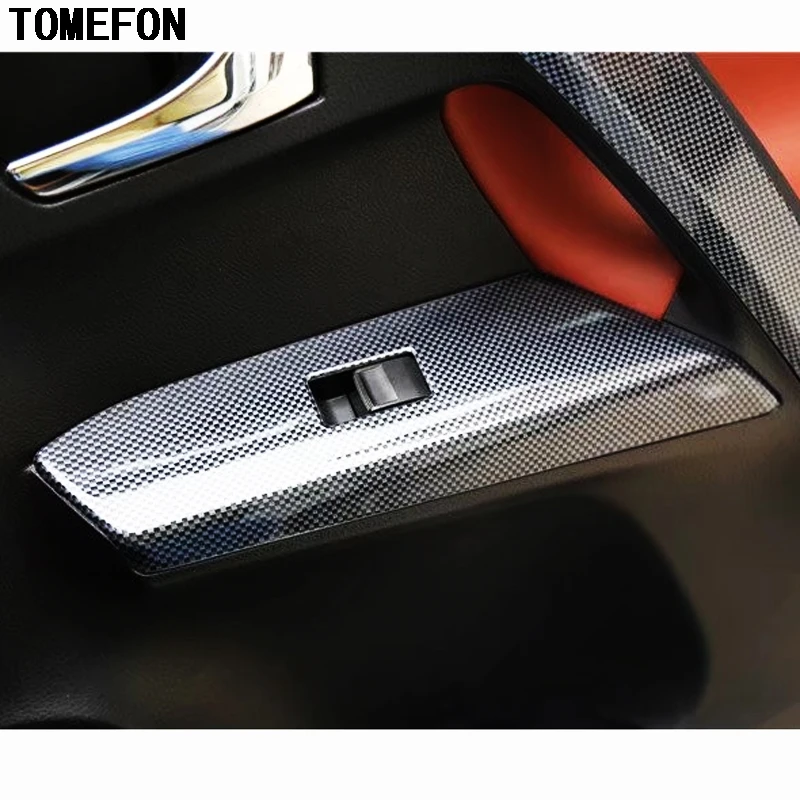 TOMEFON 17PCS For Toyota RAV4 RAV 4 2014 ABS Carbon Fiber Paint Front Dash Board Air Vent Panel Inner Door Interior Accessories