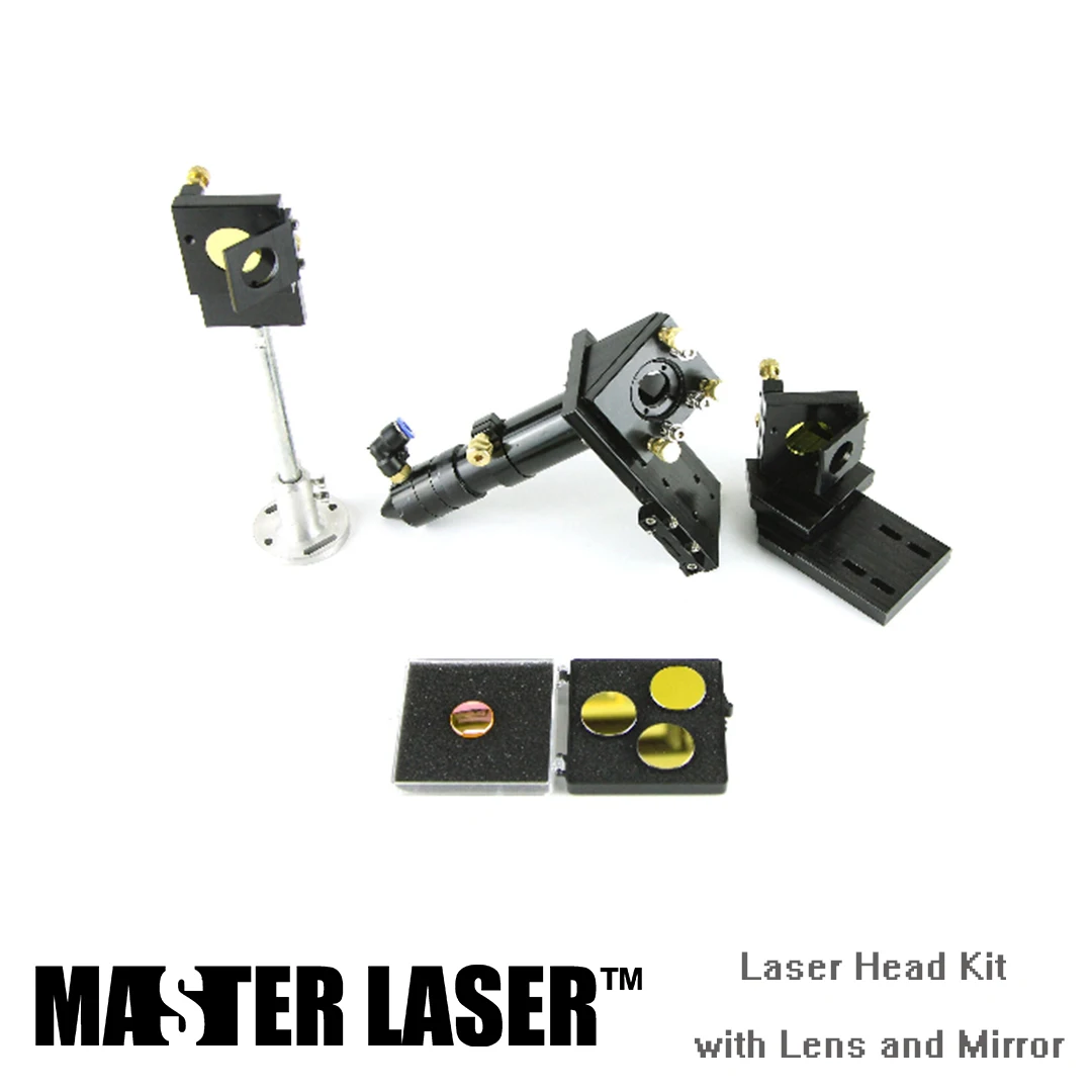 Best Quality Laser Mounts for CO2 Laser Cuting Machine  Laser Cutting Head Mirror Mount Reflect Mirror and Focus Lens Kit