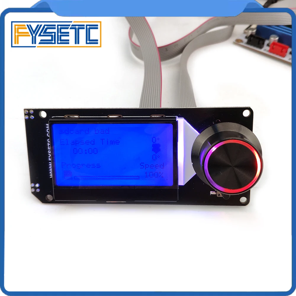 Typ A MINI12864 ekran LCD mini 12864 v2.1 wyświetlacz podświetlenie RGB czarny wsparcie Marlin DIY dla SKR z kartą SD części drukarki 3D — zdjęcie 5
