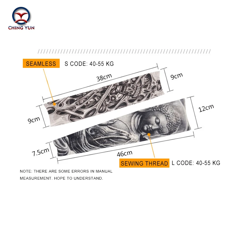 칭 윤 새로운 패션 문신 슬리브 팔 워머 남여 UV 보호 야외 임시 가짜 문신 팔 슬리브 워머 슬리브 MO