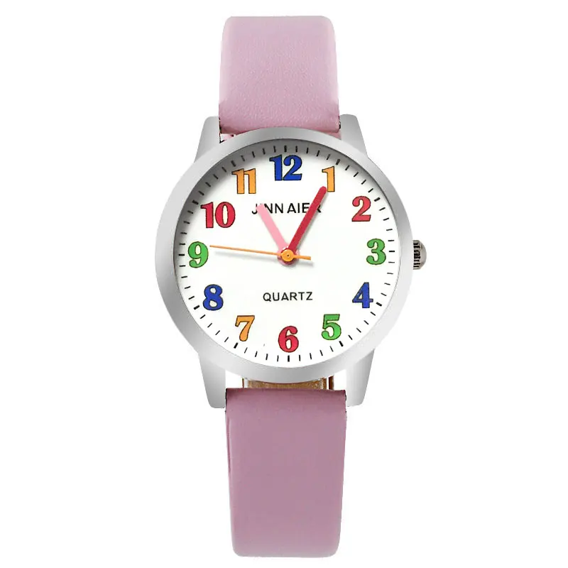 Reloj de pulsera de cuarzo para niños y niñas, cronógrafo de marca a la moda, Multicolor, placa