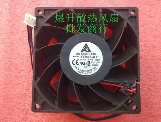 The original delta  90*90*38 FFB0924EHE DC24V 0.75A 3 wire  inverter air fan