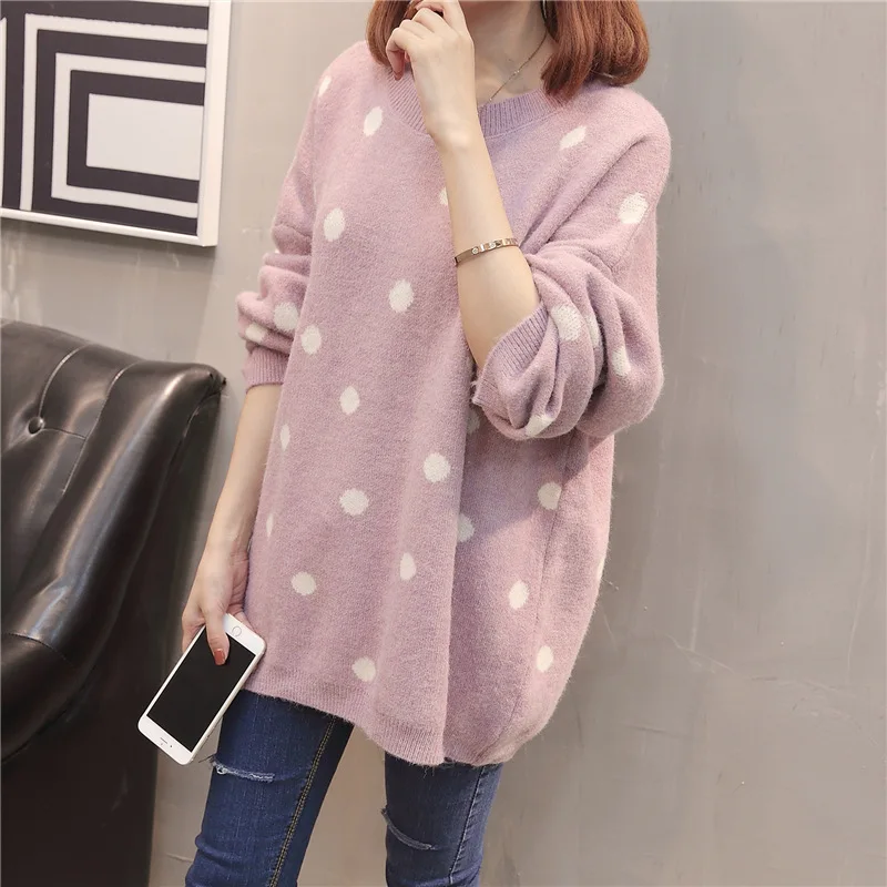 Lady Knitted Sweaters Girls Fresh Knitting Coats Women's Winter Warm Sweaters Internet Celebrity Knits Suit Long Sleeve B9702