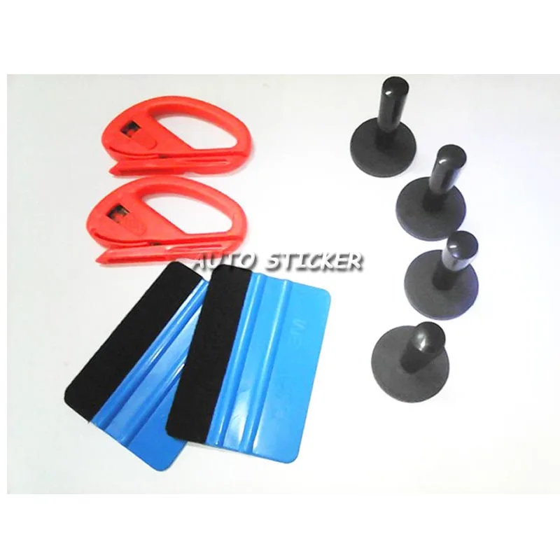 

Hot Sale! Car Wrap Application Tools Kit With 4PCS Magnet Holder 2PCS 3M Felt Squeegee 2PCS Vinyl Cutter For Car Wrapping