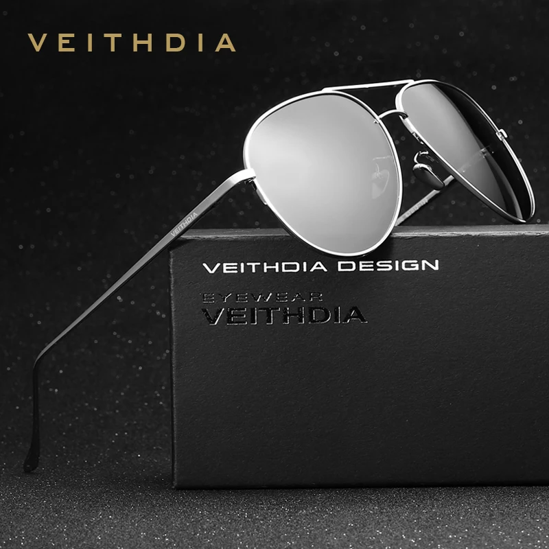 VEITHDIA Brand Fashion Unisex Sun Glasses Polarized Coating Mirror Classic Sunglasses Oculos Male Eyewear For Men/Women 3360 image 2