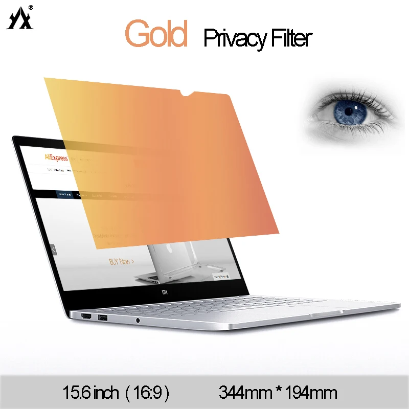 

15.6inch 344mm*194mm Gold Privacy Filter 16:9 Screen Protectors Laptop Privacy Computer Monitor Protective Notebook Film