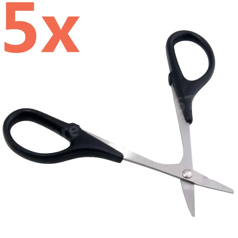 5 pieces RC HSP 80106 Curved Scissors For Bodyshell Body Shell RC Cars Tool RC Vehicle Boat Airplane Remote Control Helicopter