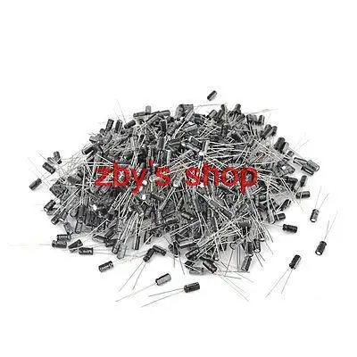 1000 x Radial Lead Aluminum Electrolytic Capacitor 4mm x 7mm 10UF 25V