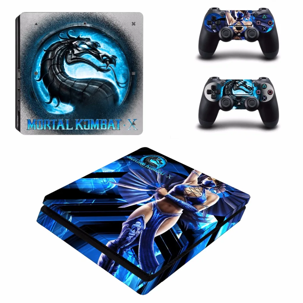 Game Mortal Kombat X PS4 Slim Skin Sticker For Sony PlayStation 4 Console and Controller For Dualshock 4 PS4 Slim Sticker Decal