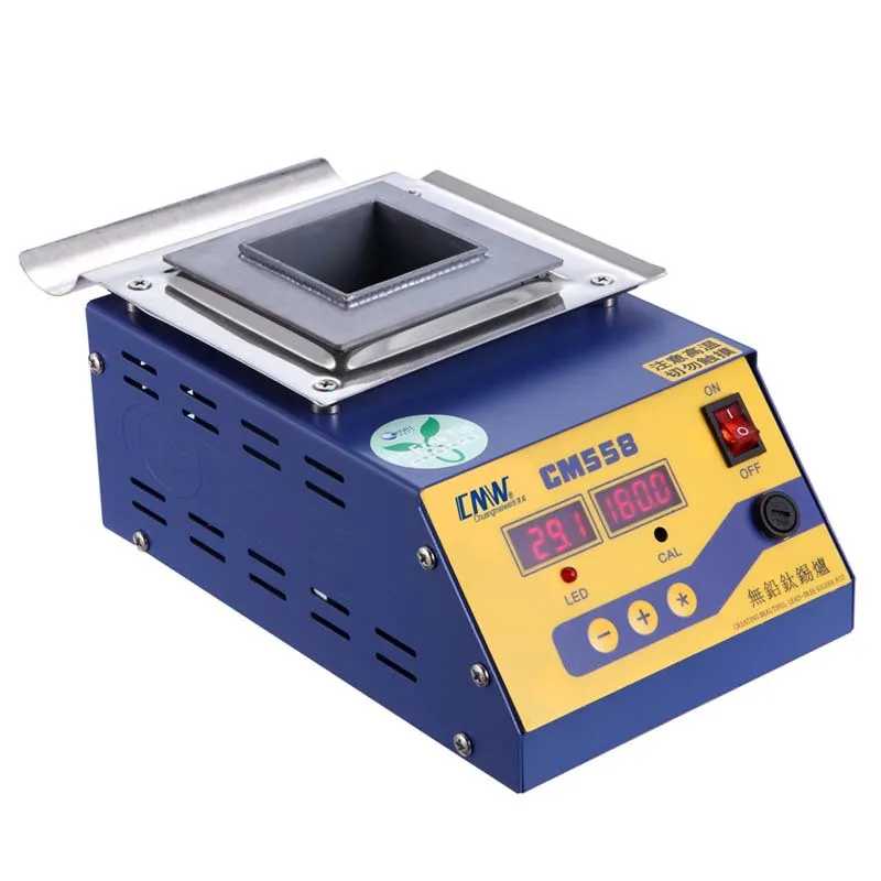 Square High Temperature Lead Free Soldering Pot CM-558 0-600℃ 220V 110V 350W Titanium Solder Furnace Tin Melting Digital Display