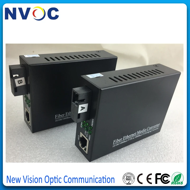 1000M,SM Simplex SC Connector 1RJ45 100KM Ethernet Port, Single Gigabit Fiber Optical Network Media Converter