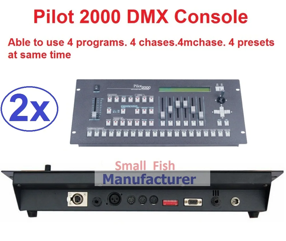 

2xLot Free Shipping Pilot 2000 DMX 512 Controller,Hot Selling Stage Light Controller DMX disco club/Professional Audio Equipment