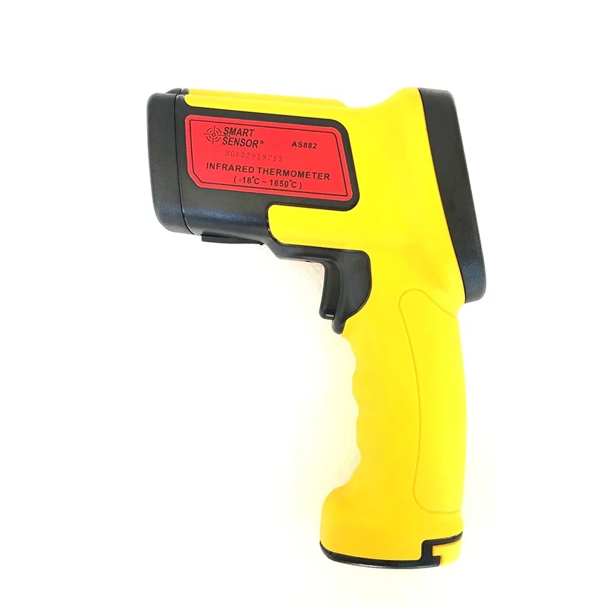 Non-contact Laser LcdDisplay 50:1 Digital IR infrared thermometer Temperature Meter Gun Point -18~1650 Degree Smart Sensor AS882