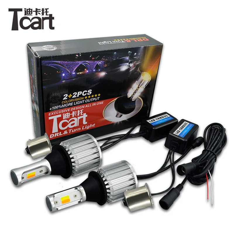 Tcart Car LED Accessories DRL Front Signal Lamb Daytime Running Light Turn Signal Bau15s Py21W 30w For Suzuki SX4