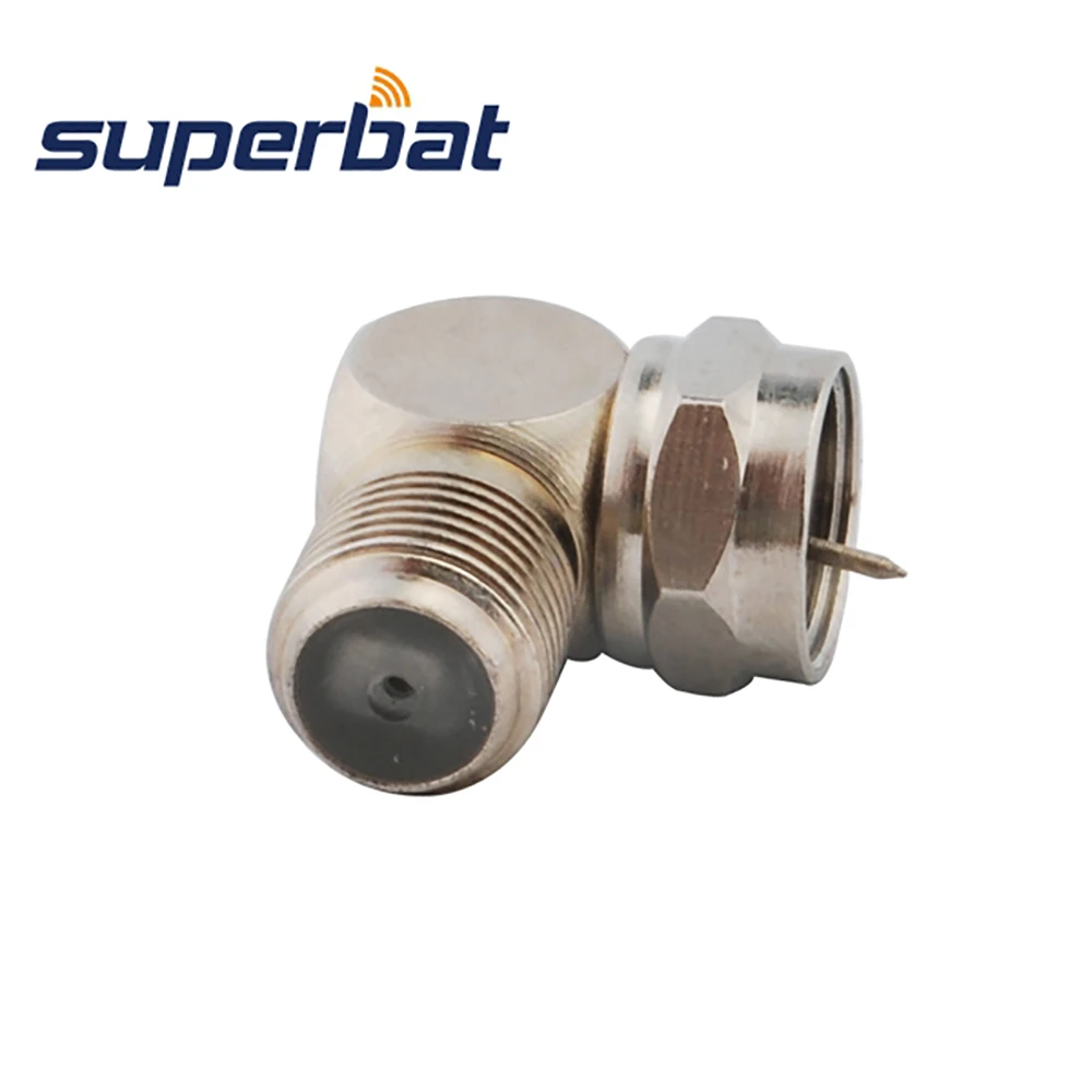 Superbat 5 stücke F Adapter F Männlich zu Weiblich Rechten Winkel RF Koaxial Stecker