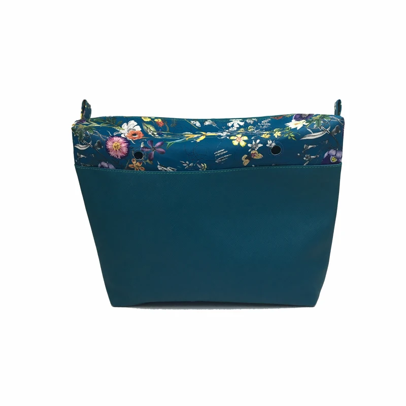 Colorful flower Classic Zipper Pocket Inner lining Interior for big size obag O&O bag Canvas lining Interior Insert organizera