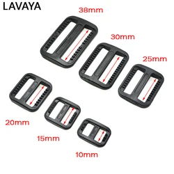 10pcs Plastic Tri-Glides Slider Adjustable Buckle Moll Tactical Bag Parts Webbing Size 10mm 15mm 20mm 25mm 30mm 38mm