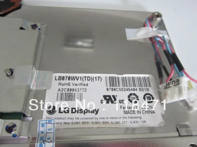 7 inch LCD Panel LB070WV1-TD17 LB070WV1 (TD)(17) Original A+ Grade 12 months warranty