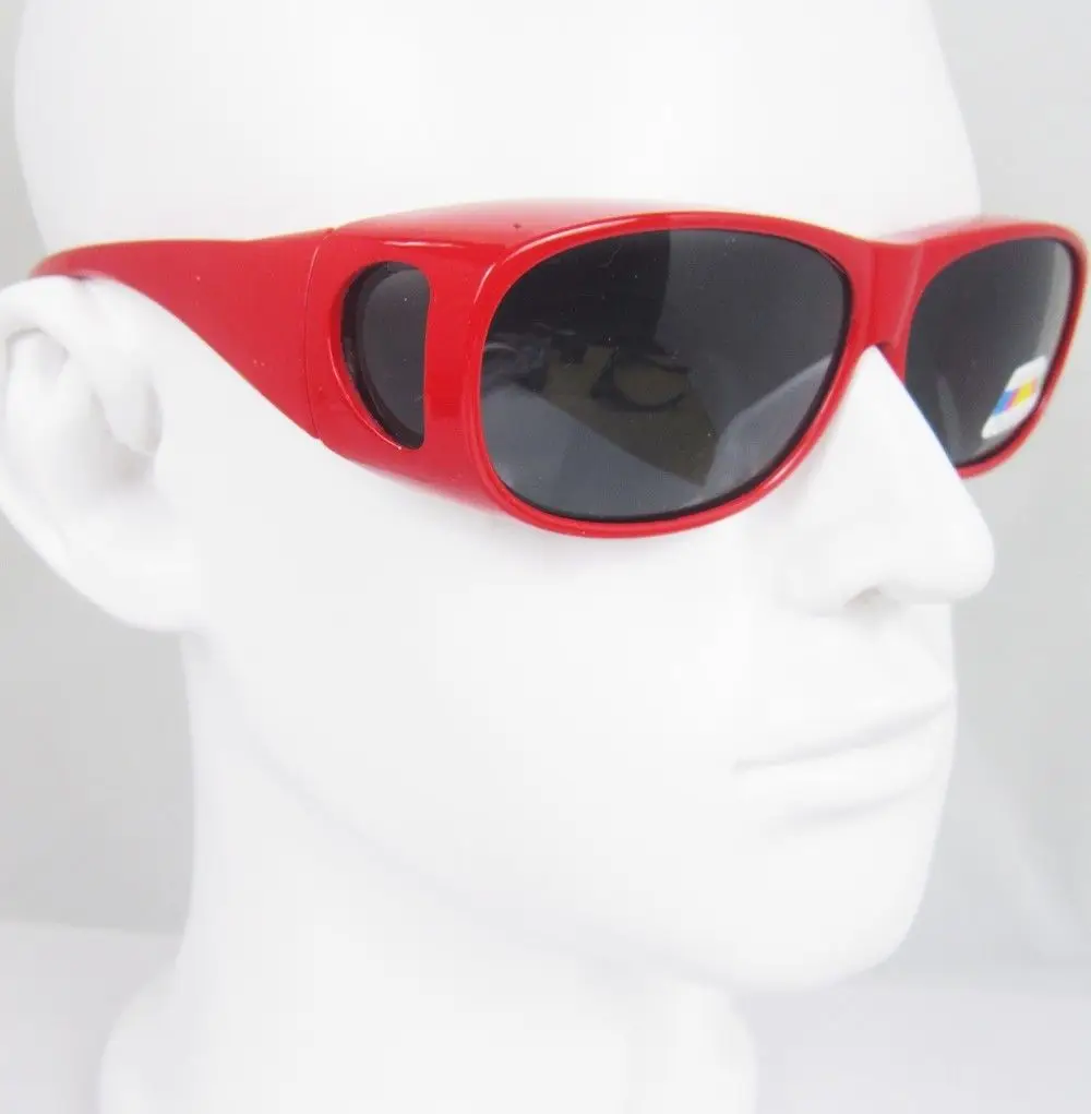 

NIGHT VISION Polarized wraparound Glasses Sunglasses fit over eyeglass