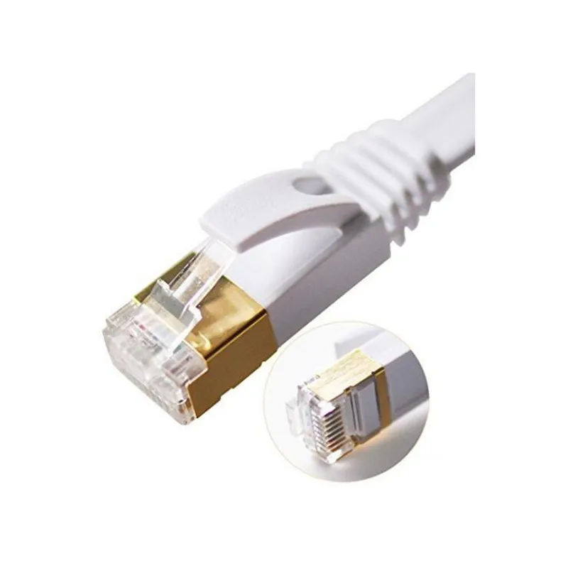LBSC Cat7 إيثرنت شقة التصحيح شبكة كابل ، محمية (STP) مع Snagless Rj45 Connectors-1M2M3M5M