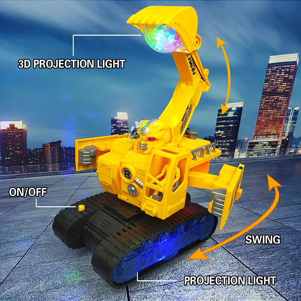 Excavator Kids Car  for Boys Toys Electric Deformation Engineering Truck Model Vehicle For Children Gifts Toys Superior Quality