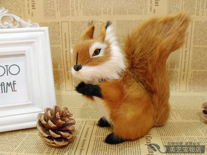 Simulation squirrel polyethylene&furs squirrel model funny gift about 17cmx8.5cmx17cm