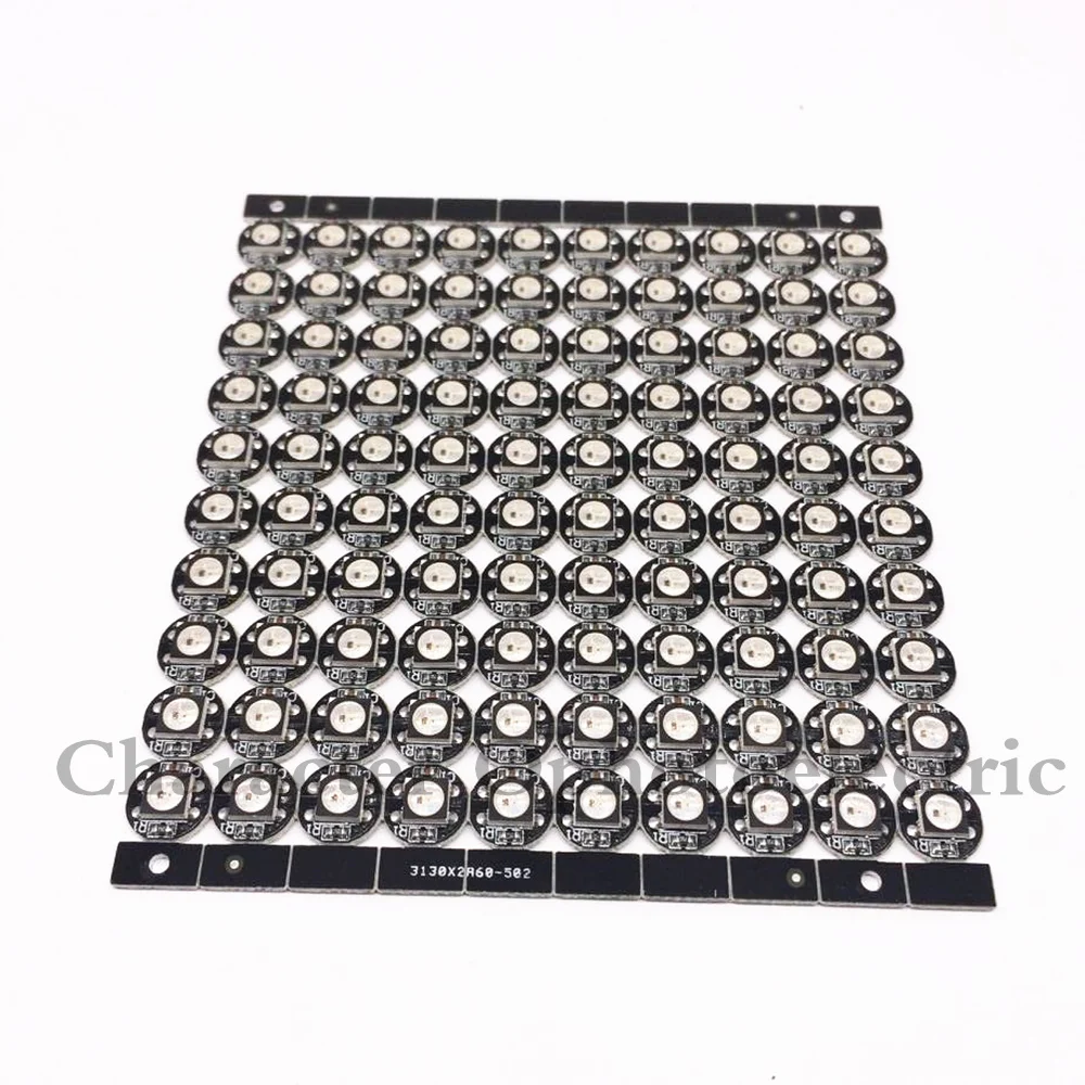 Groothandel 50 stks WS2812B 5050 RGB LED & PCB Board 1-LED Module Pixel Licht 5 V met heatsink