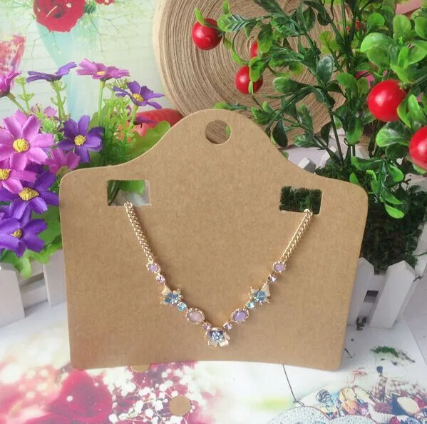 30pcs/lot 18x18cm big necklace card and jewelry Packaging Display kraft card for pendant Jewelry Price Tag