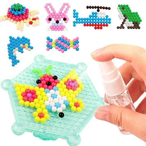 Kit de perles magiques en bois pour enfants, bricolage, pulvérisation d'eau, perles exécutives à la main, jouets de puzzle 3D, jeu de balle