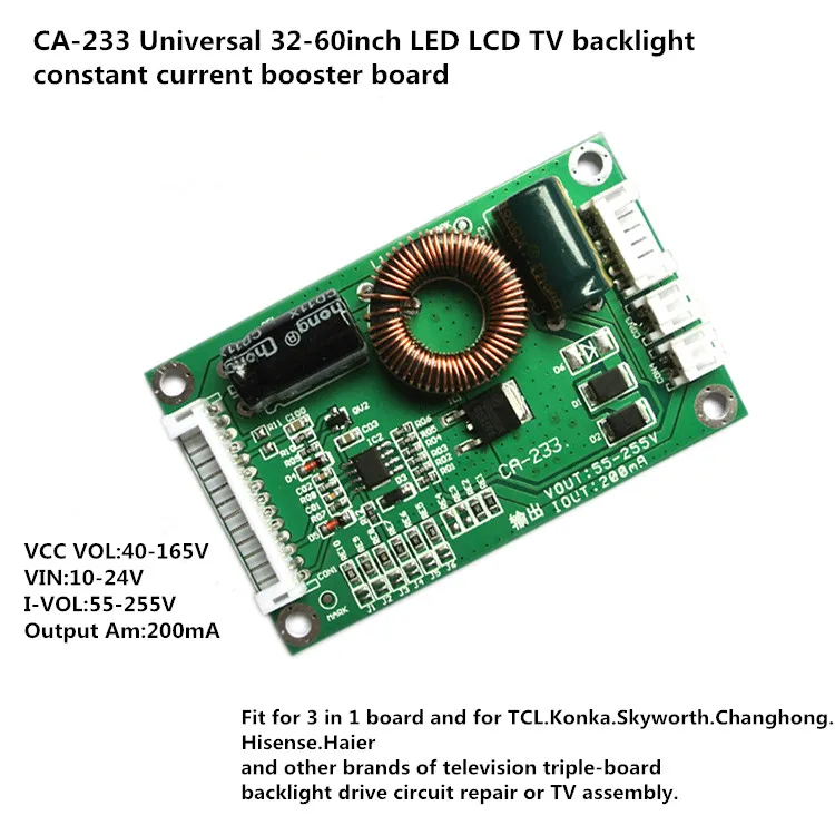 

10 parts / los ca 233 universal 32 - 60 inch led lcd tv backlight constant current booster board 55 - 255 v output constant curr