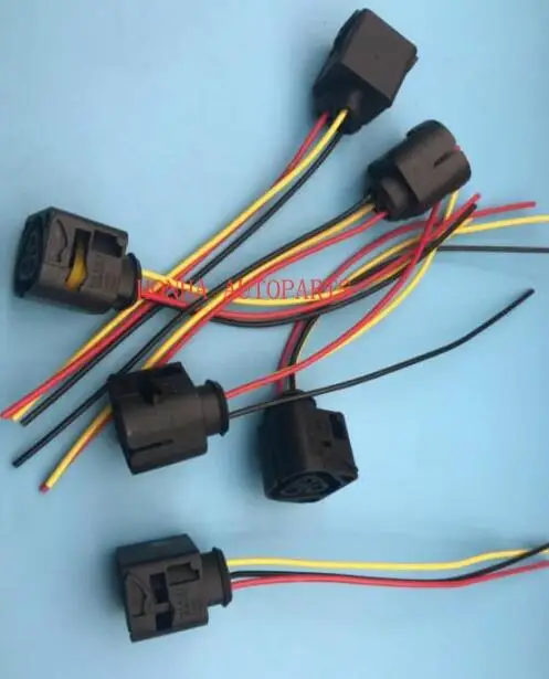 Free shipping 50/100 pcs Ignition Coil Connector 320l 325Ci 325i 325ti 330Ci 330i E90 E46 with 15cm 18AWG wire