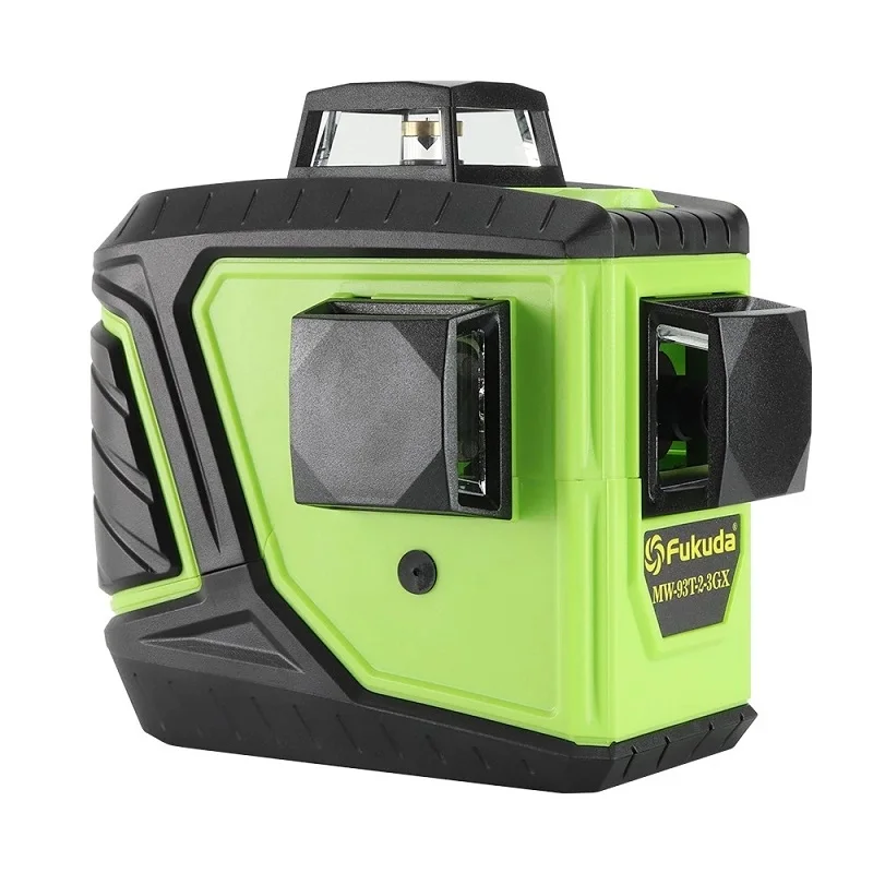 Fukuda 12 linhas de nível laser feixe verde 3d nível laser vertical horizontal auto-nivelamento cruz laser nivel nível