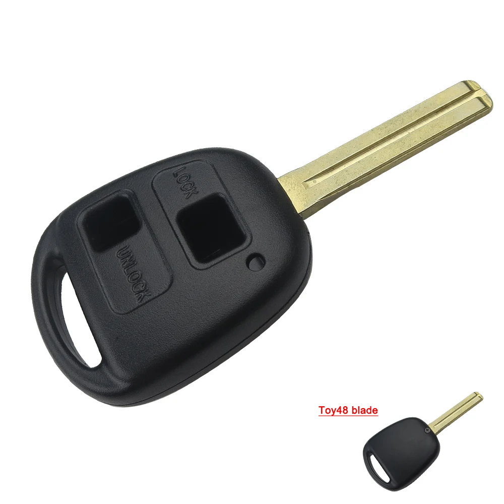 OkeyTech Remote Car Key Shell Case Fob For Toyota Yaris Avalon Camry RAV4 Corolla Echo For Lexus Replacement TOY48 Blade