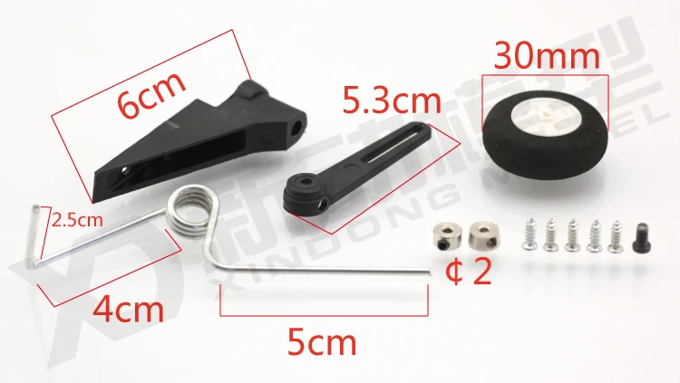 1 Set Replace Tail Wheel Assembly 60x25mm D28 /30 RC Airplane Parts Aeromodelling For Jet 540T