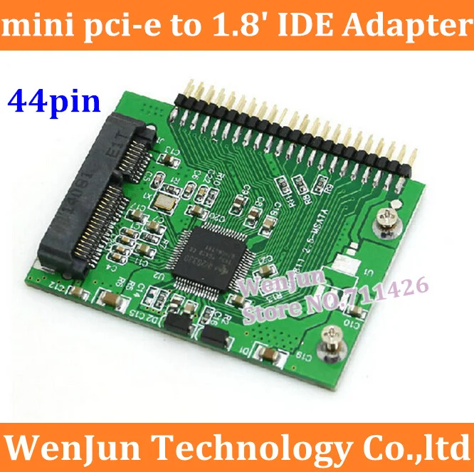 

Free Shipping NEW 3.3V min pci-e to 1.8' IDE Adapter Card 44pin 1.8' mini pcie SSD Adapter Card for laptop