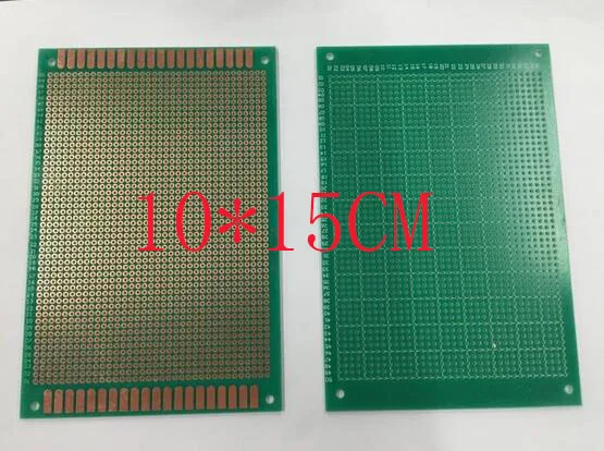 free ship Wholesale 30PC 10*15CM high quality green Mask PCB glass fiberglass universal board From PCB Manufacture