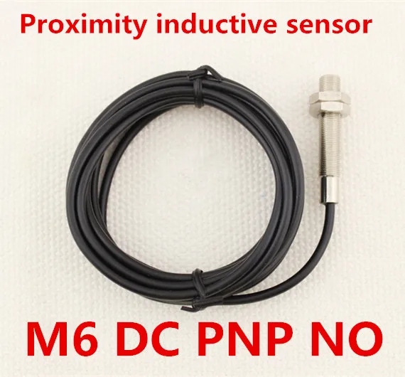 cylinder  flush type M6 DC6-36v PNP NO normally open  proximity inductive sensor switch 3 wires distance 1mm induction sensor