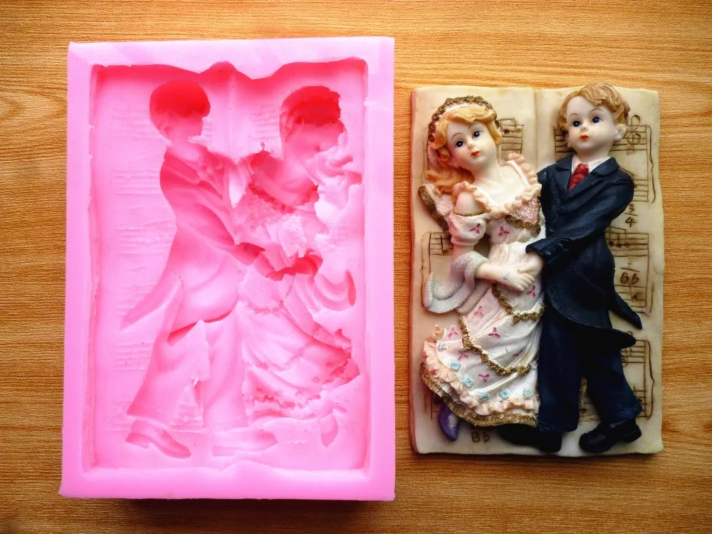 3D Romantic Wedding Wedding Mold Silicone Cake Decorating Tools Soap Mold Craft Cake Decorating Baking Kitchenware