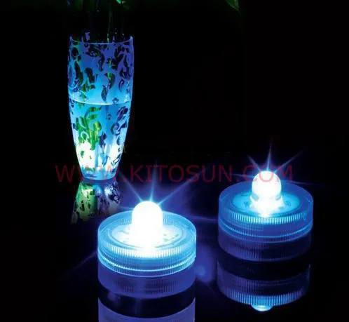 

120pcs DHL shipping Colorful LED SUBMERSIBLE Wedding Waterproof Floralytes wedding centerpieces Decoration mini led tea light