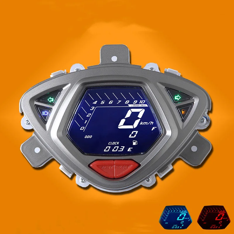 Motorcycle 7 Colors LCD Digital Speedometer Odometer Backlight For Yamaha 100RSZ