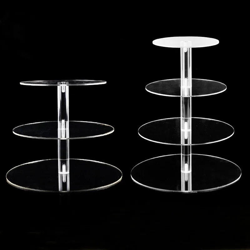 3/4/5 Tier Crystal Acrylic Cake Stand Round Cupcake Holder Shelf Wedding Birthday Party Cup Cake Display Stands Decorating Tools