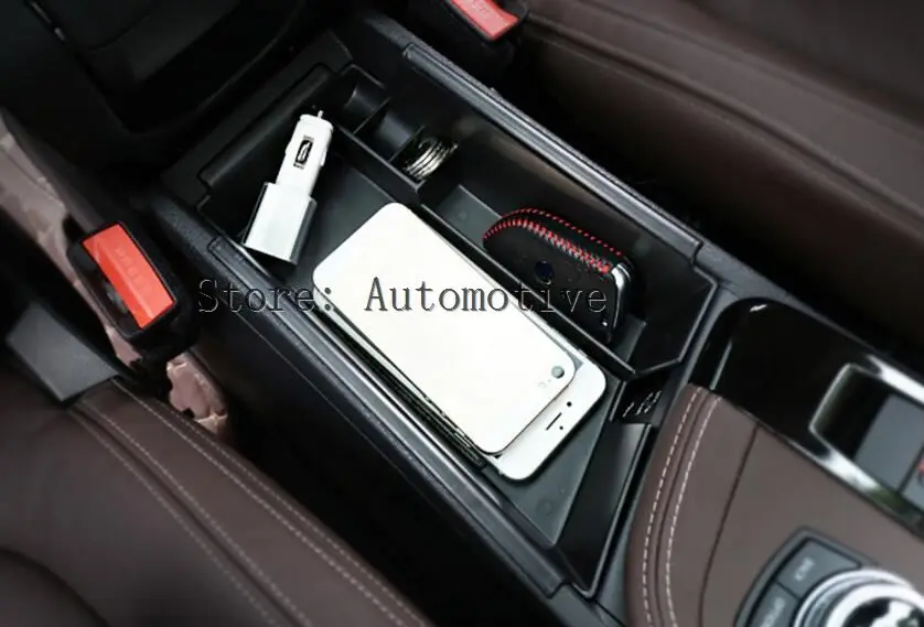 

AOSRRUN ABS The central store content box Car accessories For BMW X1 F48 2015 2016 20i 25i 25le LHD